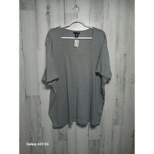 Venezia Short Sleeve Tee Women's 22/24 Gray Scoop Neck